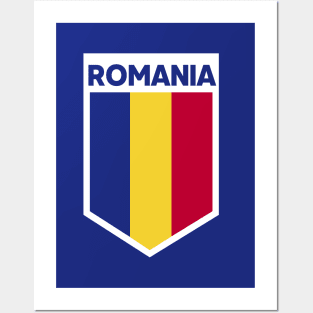 Romania Flag Emblem Posters and Art